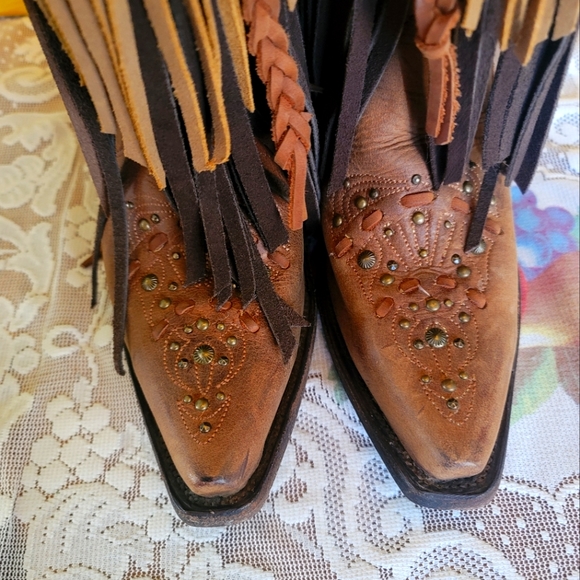 Rare Corral multi fringe harness boots - Picture 6 of 12